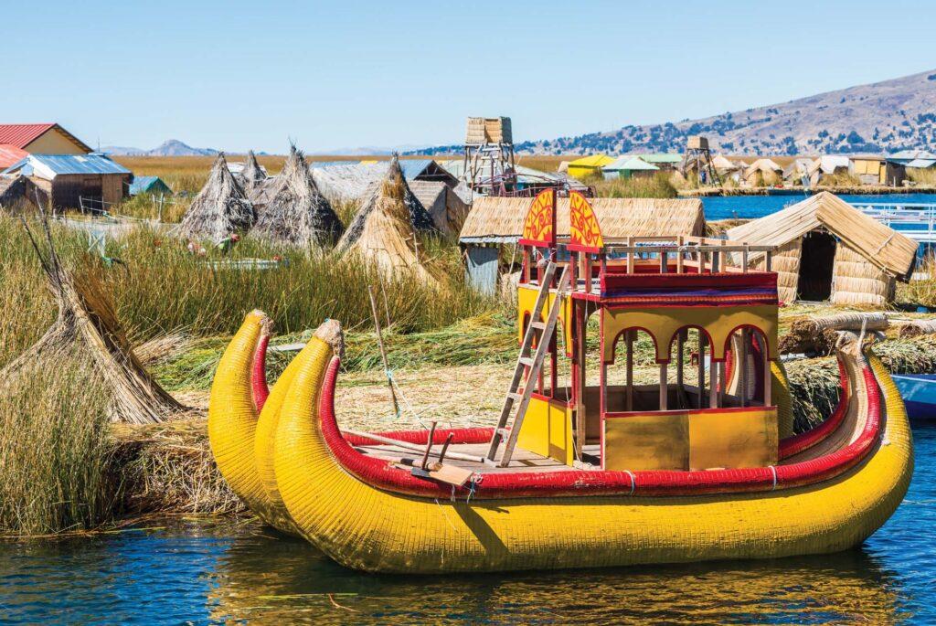 A local boat — very colourful in Peru
