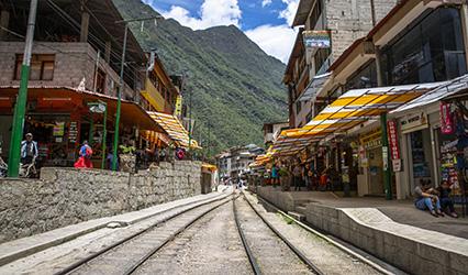 Peru Aguas Calientes Town Railway