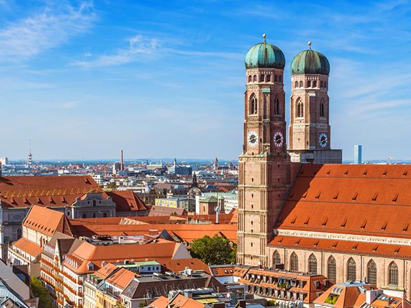 Catholic Church of Our Blessed Lady (Frauenkirche) is a landmark of Munich, Germany
